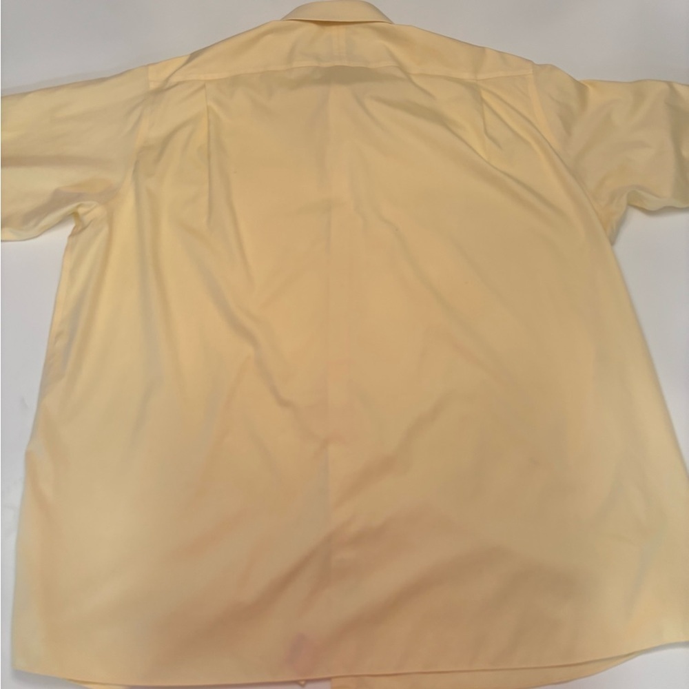 Jos. A. Bank Traveler’s Collection Men’s Dress Shirt 18.5 33 Yellow Cotton - Picture 5 of 6